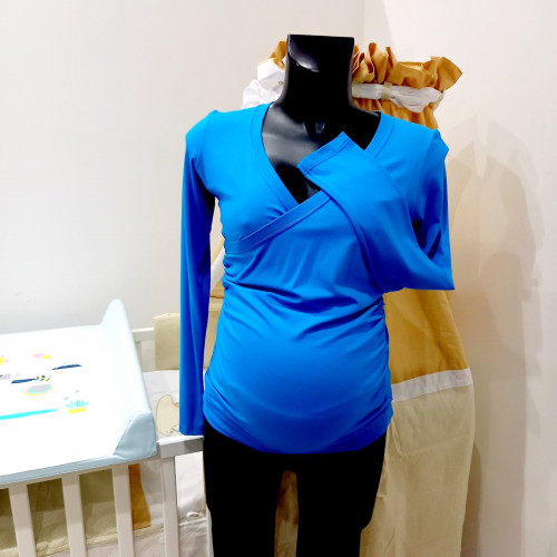 Kismama felső szoptatós - türkiz