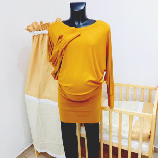 Kismama felső bő ujjú - mustár