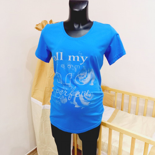 Kismama póló all my... kék rövid ujjú