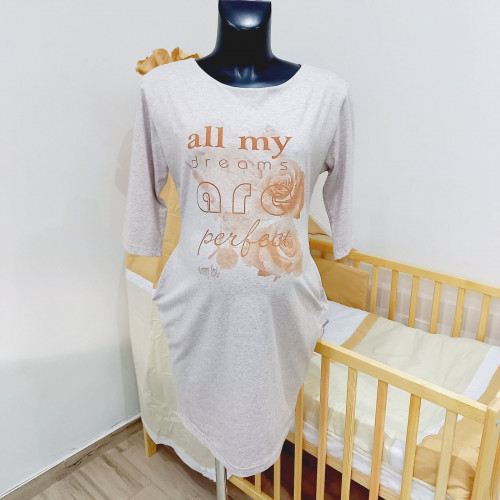 Kismama ruha zsebes bézs