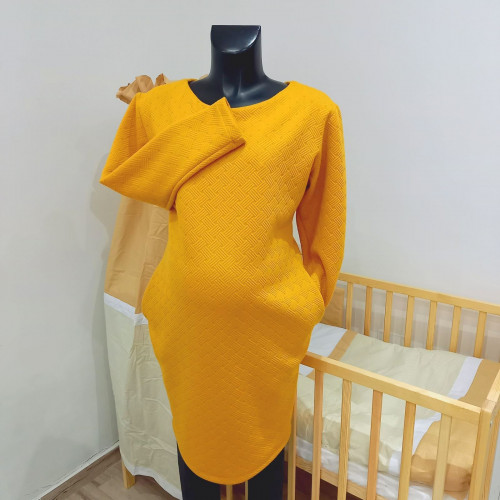 Kismama zsebes tunika - mustár