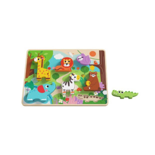 Fa bébi puzzle - Vadállatok