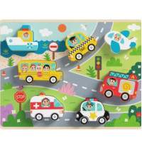 Fa puzzle - járművek