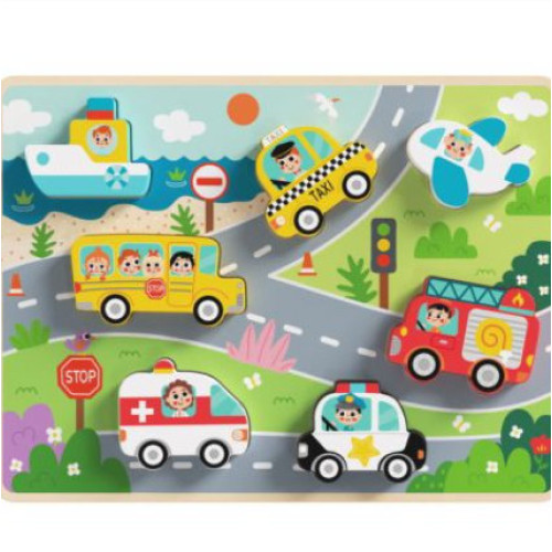 Fa puzzle - járművek