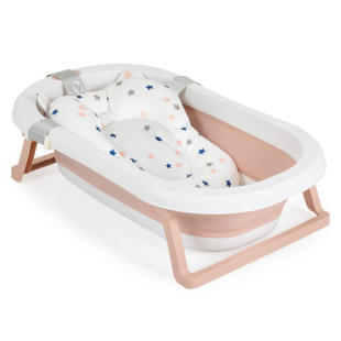 Palma összecsukható kád fürdetőpárnával - Rózsaszín