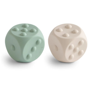 Mushie bébi pop-it kockák - menta-homok