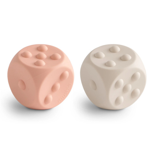 Mushie bébi pop-it kockák - púder-homok