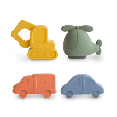 Mushie szilikon fürdőjáték - Járművek