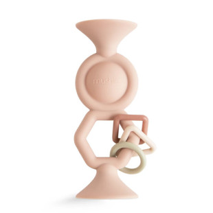 Mushie tapadókorongos szilikon bébijáték - Púder