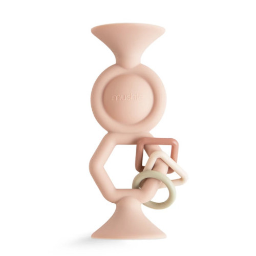 Mushie tapadókorongos szilikon bébijáték - Púder