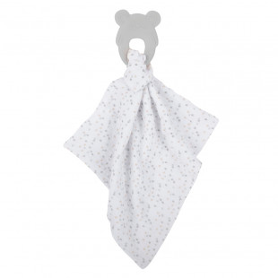 Nattou szilikon rágóka szundikendővel - szürke