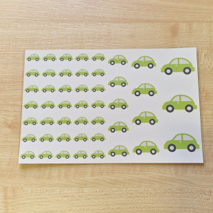 Ovisjel matrica - Autó zöld