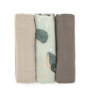 Petite&Mars bambusz muszlin pelenkák - Bézs szett