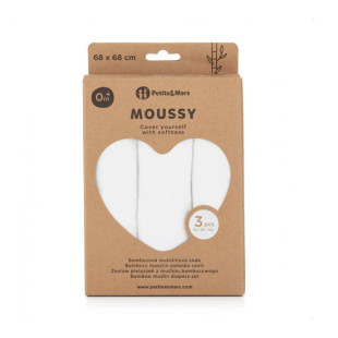 Petite&Mars bambusz muszlin pelenkák - Fehér