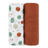 Petite&Mars bambusz muszlin takarók - Terrakotta szett