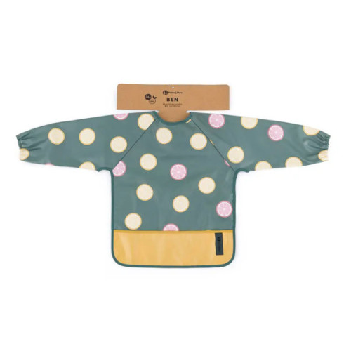 Petite&Mars előke ujjal - Zöld