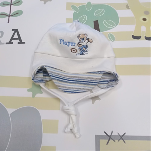 Bébi sapka fehér-csíkos player