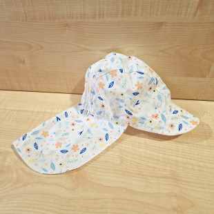 Nyári sapka - nyakvédős virágos