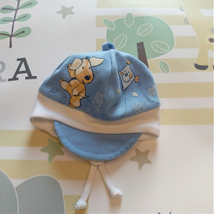 Bébi sapka kék-fehér sildes - kutyus