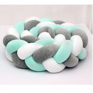 Fonott rácsvédő 180 - menta-fehér-szürke