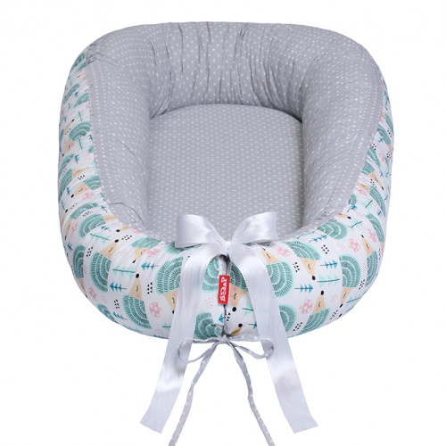 Scamp babafészek szürke-zöld pettyes-süni