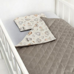 Scamp 2 részes bébi ágynemű - Bézs szafari