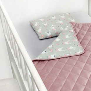 Scamp 2 részes bébi ágynemű - Mályva nyuszi