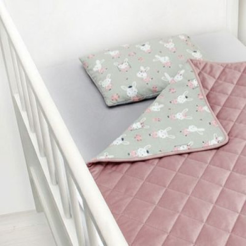Scamp 2 részes bébi ágynemű - Mályva nyuszi