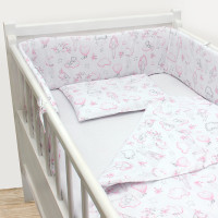 Scamp 5 részes ágynemű szett - Fehér nyuszi