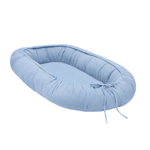 Scamp babafészek muszlin - kék