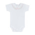 Scamp body rövid ujjú fehér - színes galléros