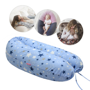 Scamp szoptatós párna pamut - kék csillagok