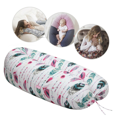 Scamp szoptatós párna pamut tollak - pink-zöld