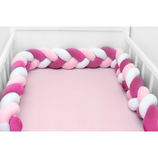 Fonott rácsvédő 210 - fehér-rózsaszín-pink