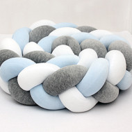 Fonott rácsvédő 210 - fehér-világoskék-szürke