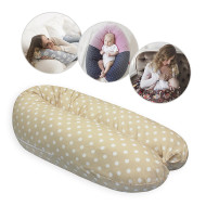 Scamp szoptatós párna pamut barna pettyes