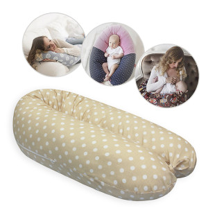 Scamp szoptatós párna pamut barna pettyes