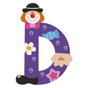 Fa d betű - lila bohóc