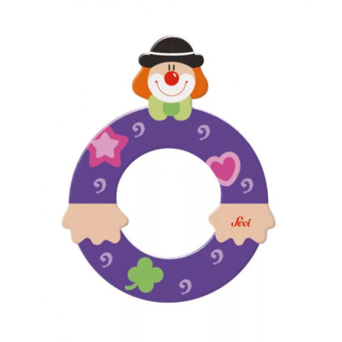 Fa o betű - lila bohóc