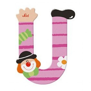 Fa u betű - pink bohóc