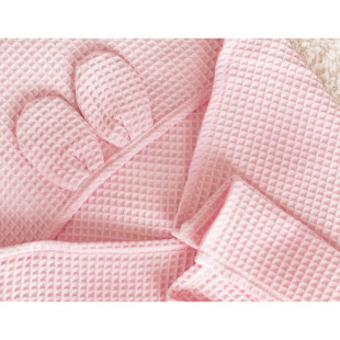 Bébi fürdőlepedő 70x70 - Waffle rózsaszín