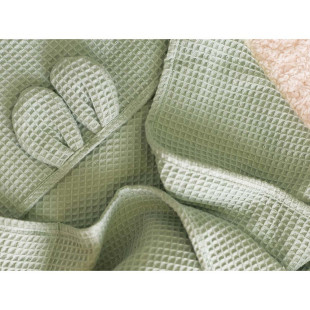 Bébi fürdőlepedő 70x70 - Waffle zöld