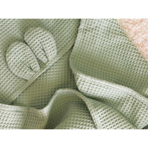 Bébi fürdőlepedő 70x70 - Waffle zöld