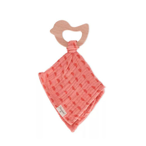 Sterntaler szundikendő fa gyűrűvel - Korall