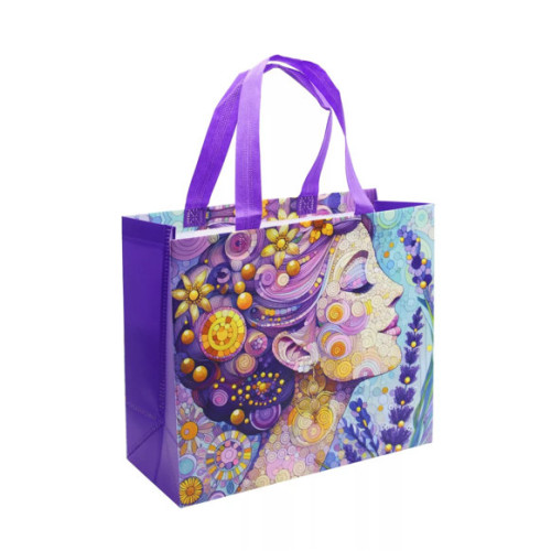 Tartós bevásárlótáska - Lila 35x30x14 cm