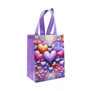 Tartós bevásárlótáska - Szívek 20x26x12 cm