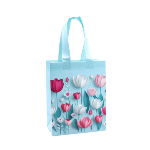 Tartós bevásárlótáska - Tulipánok 20x26x12 cm