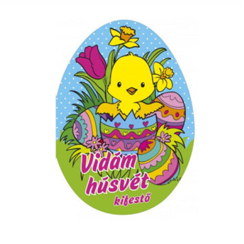 Vidám húsvét kifestő