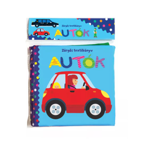 Zörgős textilkönyv - autók
