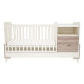 Ágy Kloé 2 fiókos kombinált krém-fűz